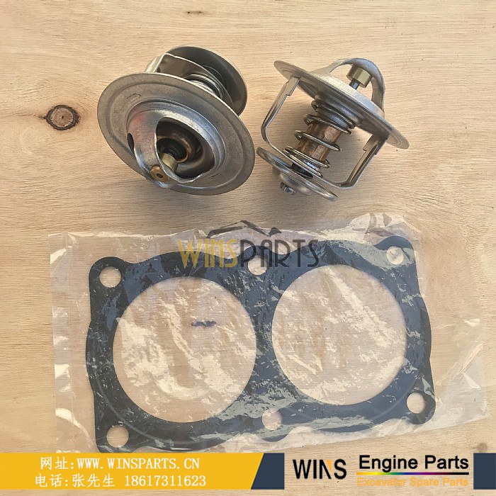 ME996003 ME996002 ME055402 ME120978 日本<a href=http://www.winsparts.cn/Engine-Mitsubishi.html target='_blank'>三菱</a>扶桑 6D22 6D24 发动机 节温器 恒温器 带垫片密封圈用于神钢<a href=http://www.winsparts.cn target='_blank'>挖掘机配件</a>