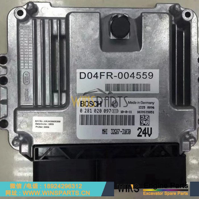 32G87-31030 VA32G8749350 32G87-49350 0281020097原装日本<a href=http://www.winsparts.cn/Engine-Mitsubishi.html target='_blank'>三菱</a>D04FR 发动机 电脑板 ECU 主控板 用于神钢SK140-8 SK130-8 SK140SR 挖掘机配件