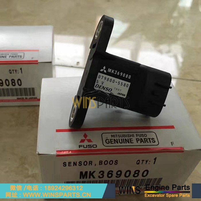 MK369080 VAMK369080原装 日本 进口 <a href=http://www.winsparts.cn/Engine-Mitsubishi.html target='_blank'>三菱</a>6D16 6D24 柴油发动机 增压压力传感器 用于神钢SK330LC-6E SK450-6 SK480LC-6E 挖掘机配件